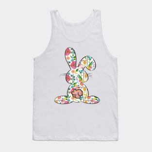 Pretty Easter Bunny floral pattern Tank Top